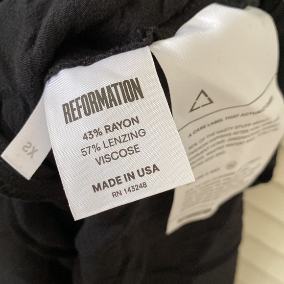 New REFORMATION “Ozone” Mini Short Dress in Black XS Xsmall - Picture 4 of 4